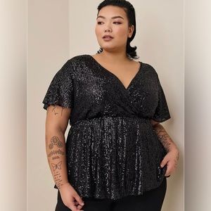 Torrid Sequin Sparkle Top Size 2